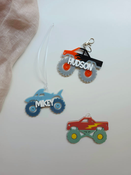 Monster Truck Bag Tag