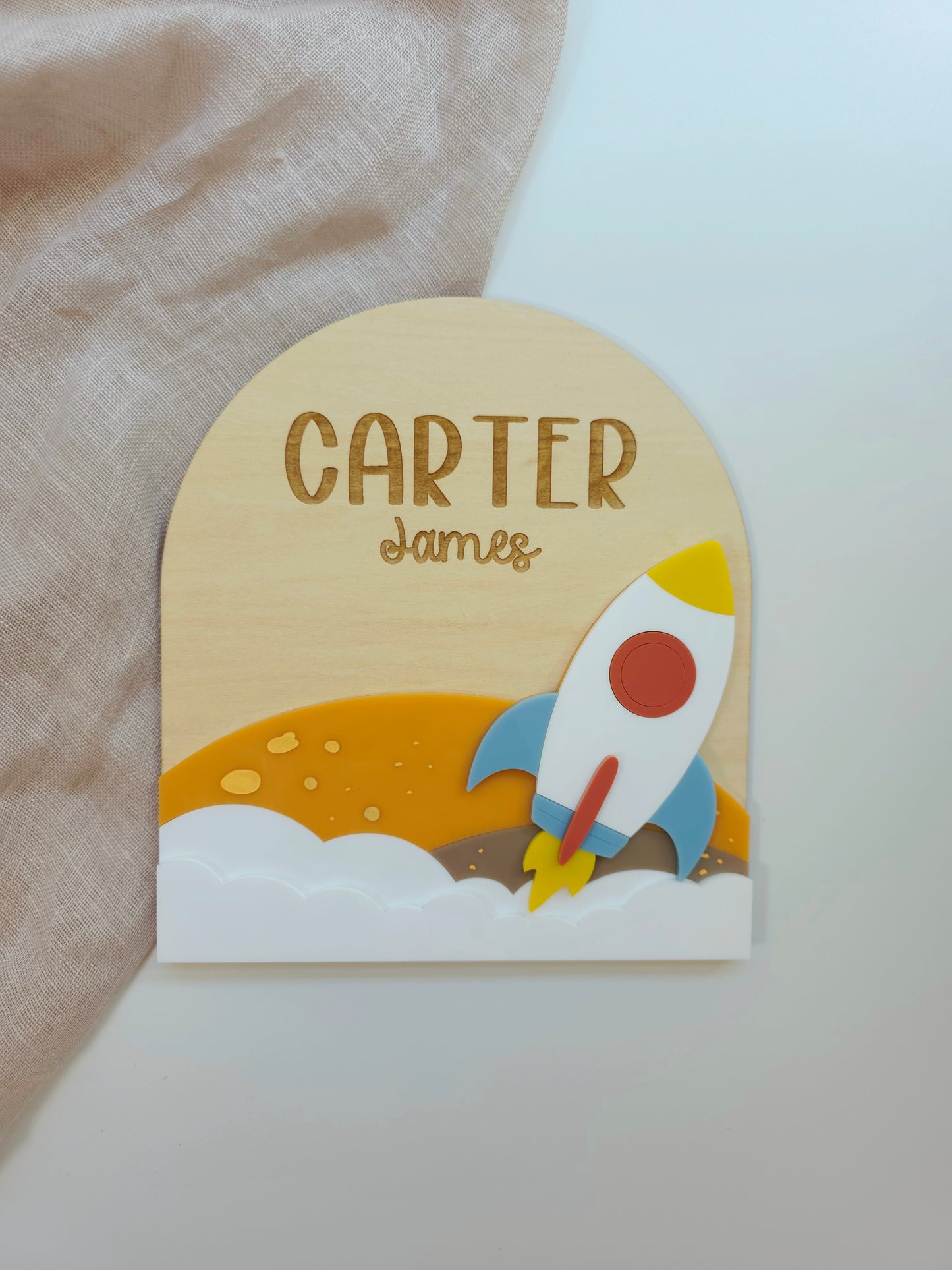 Space Theme Name Plaque