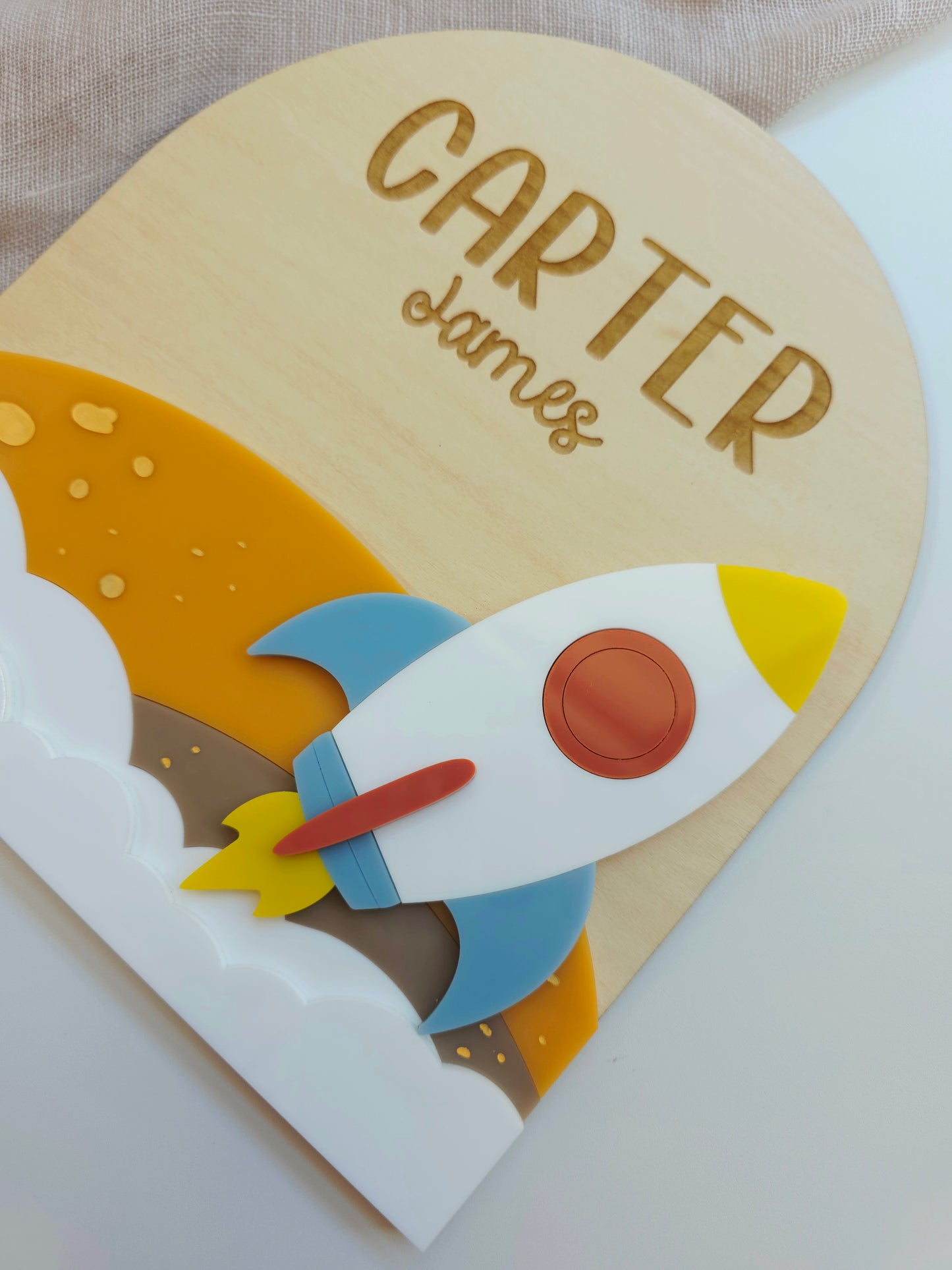 Space Theme Name Plaque