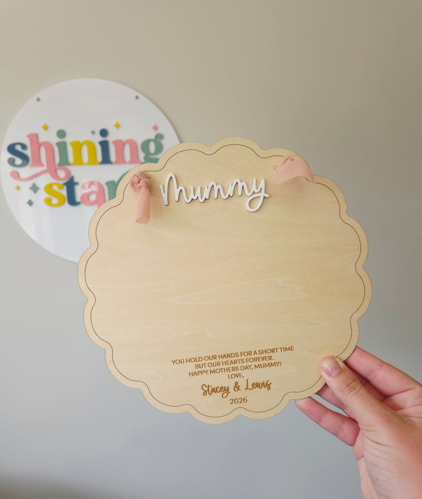 Mother's Day Handprint Keepsake Hanging Plaque
