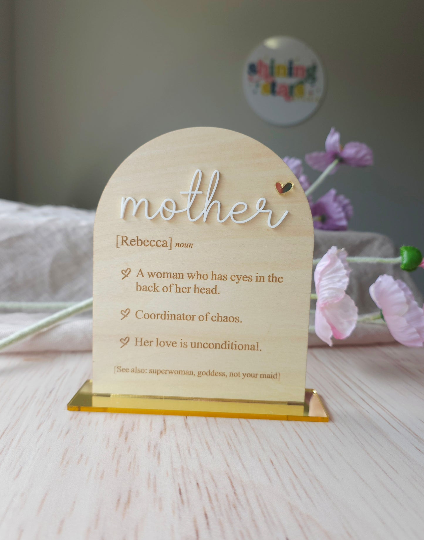 Mother Definition Plaque - Personalised