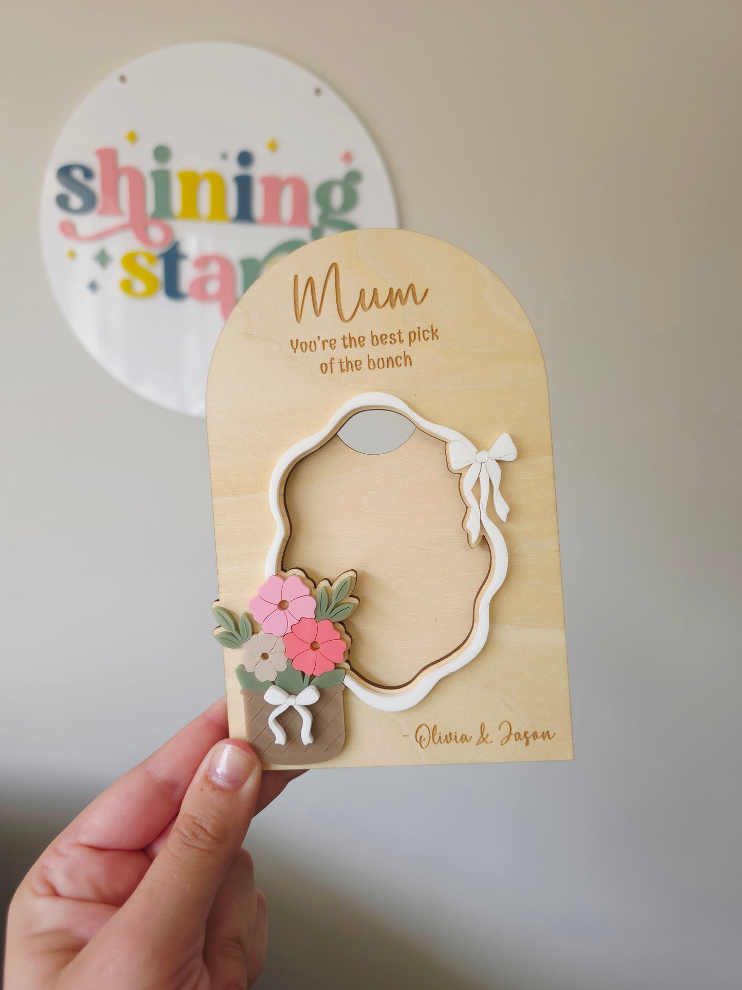 Flower Bow Photo Frame (2.5x3.5 inch) - Personalised