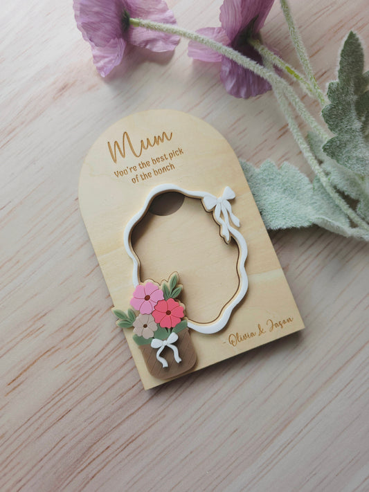 Flower Bow Photo Frame (2.5x3.5 inch) - Personalised