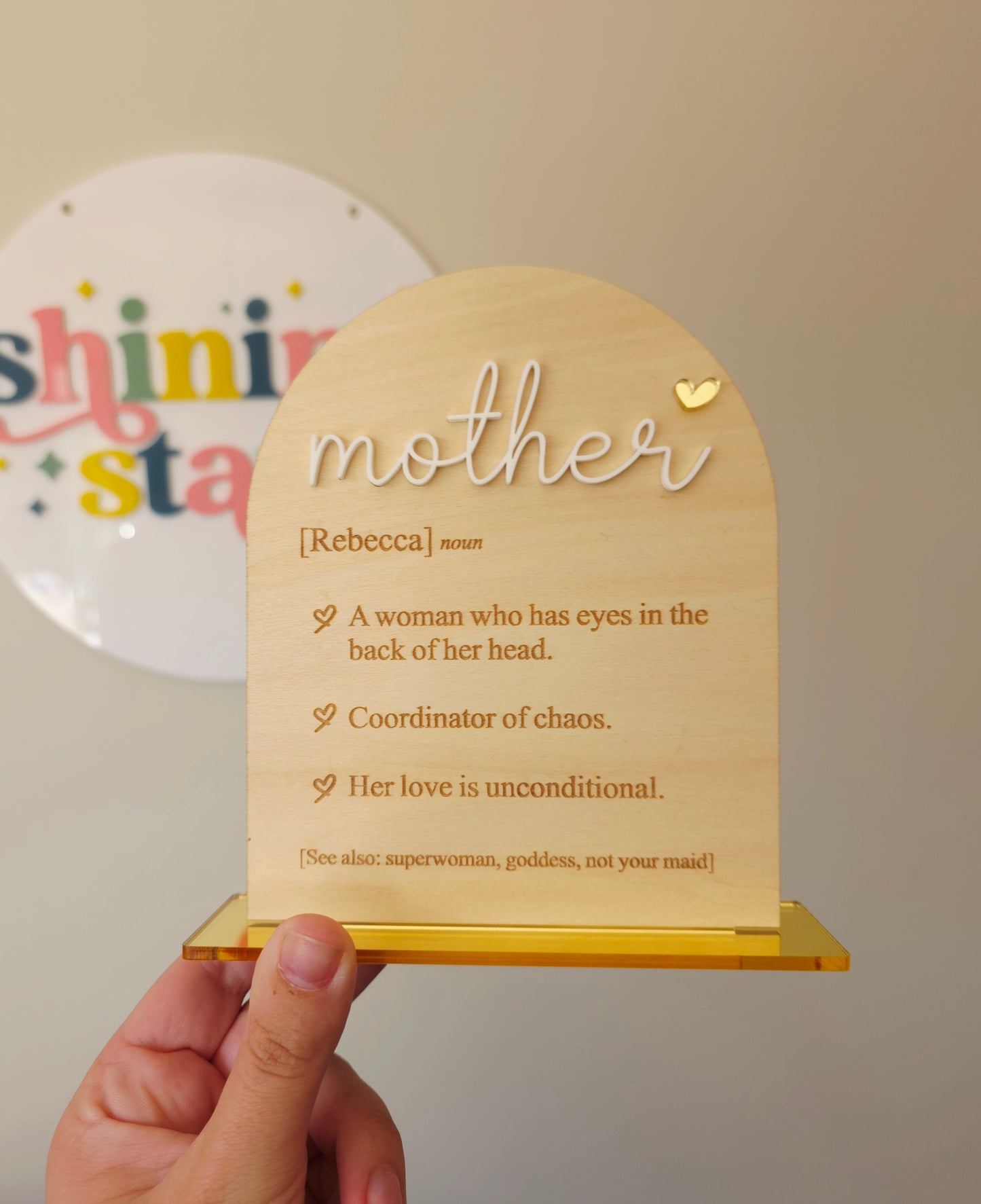 Mother Definition Plaque - Personalised