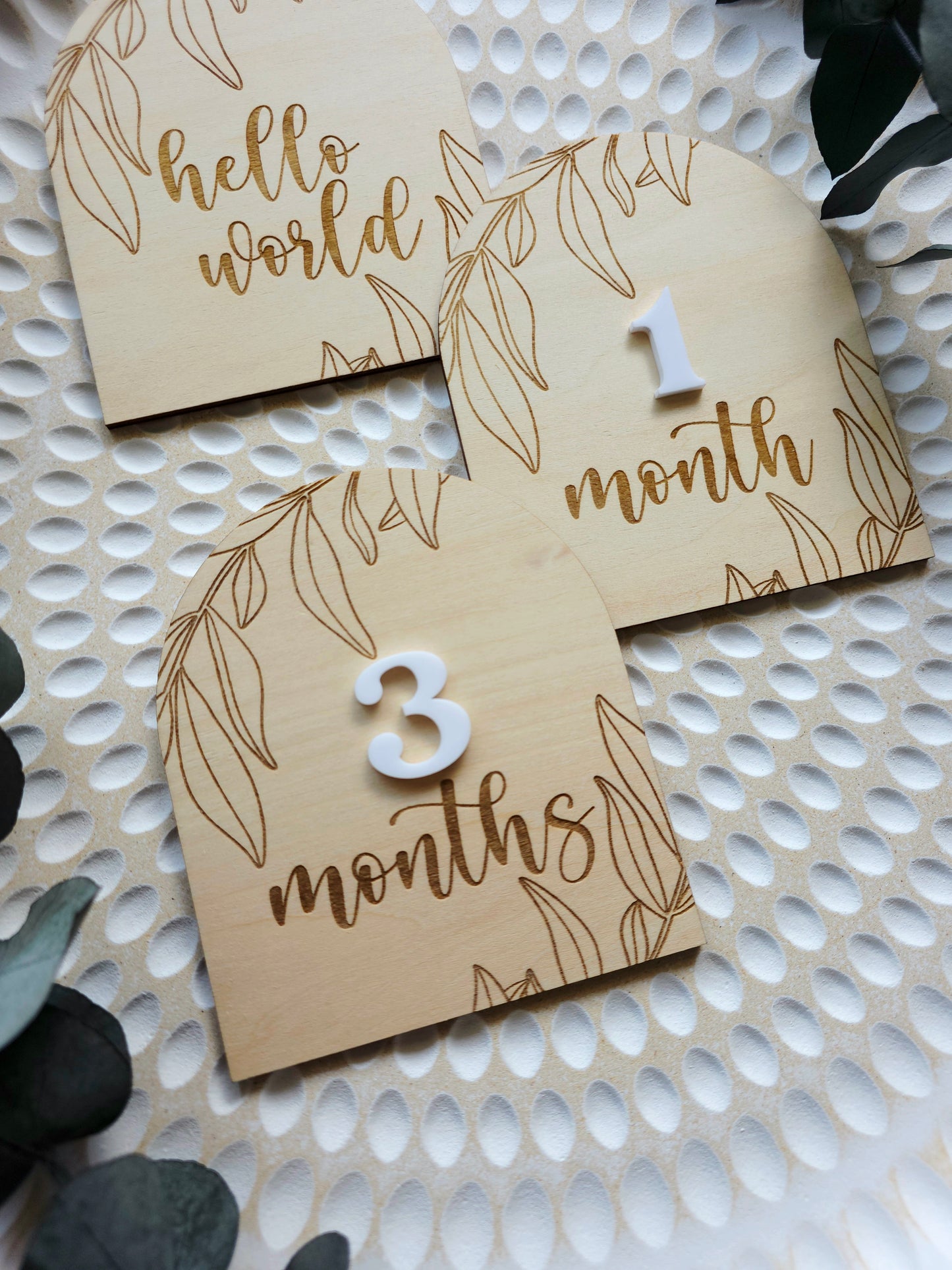 Baby Milestone Cards - Leavy Greenery