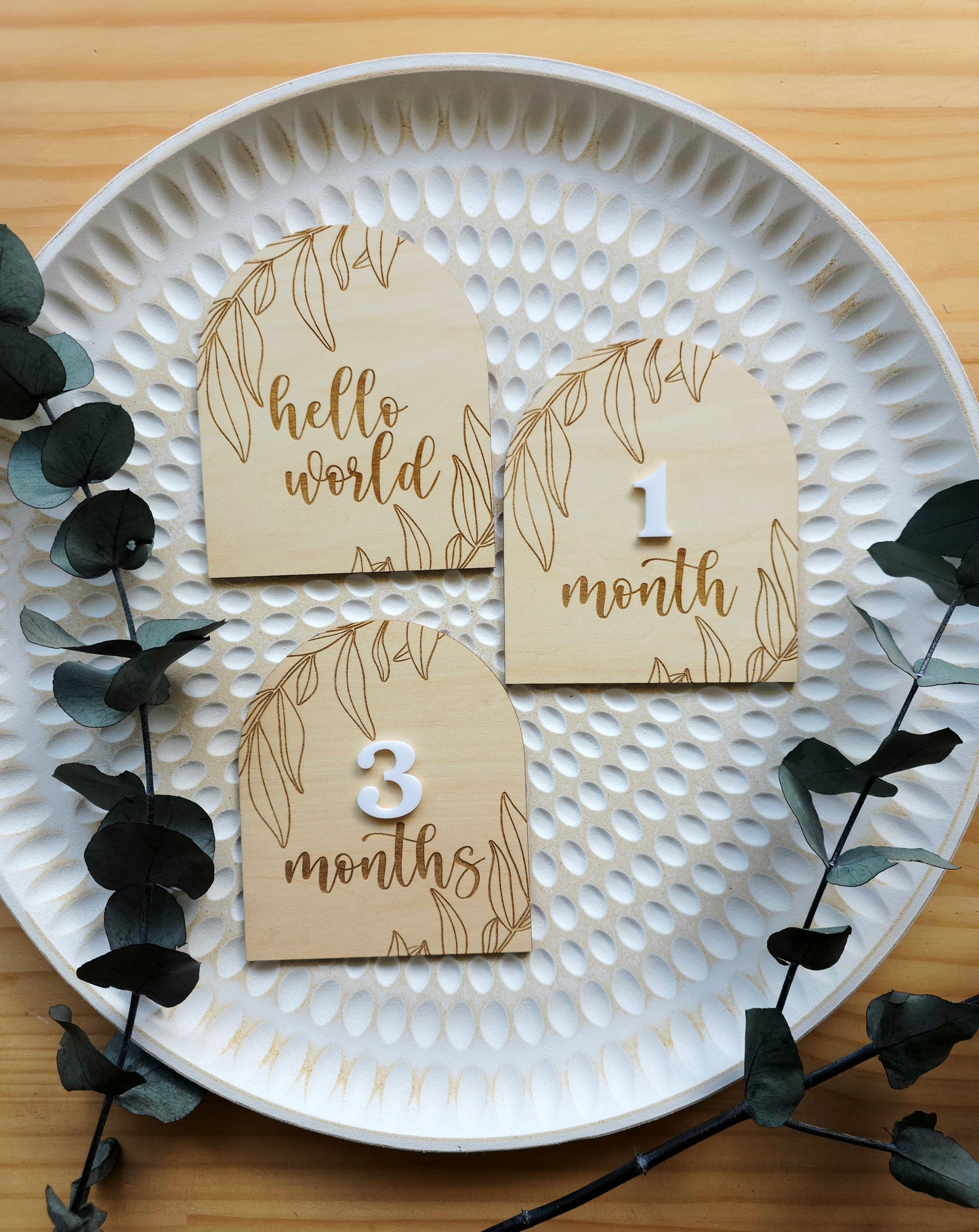 Baby Milestone Cards - Leavy Greenery