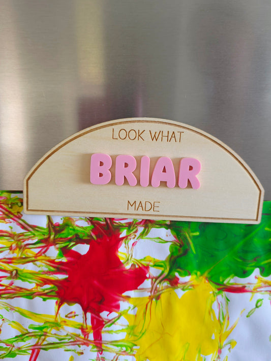 Kids Artwork Magnet- Bubble font