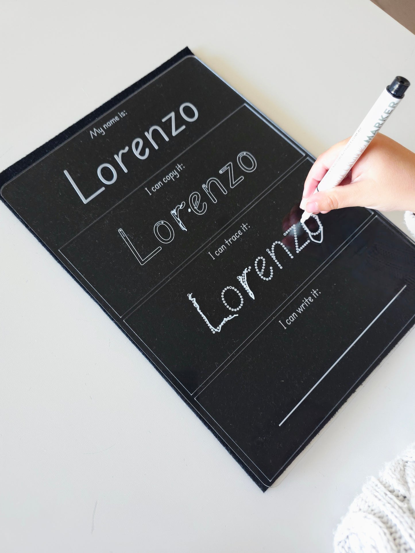 Personalised Acrylic Name Tracing Board - Version 2