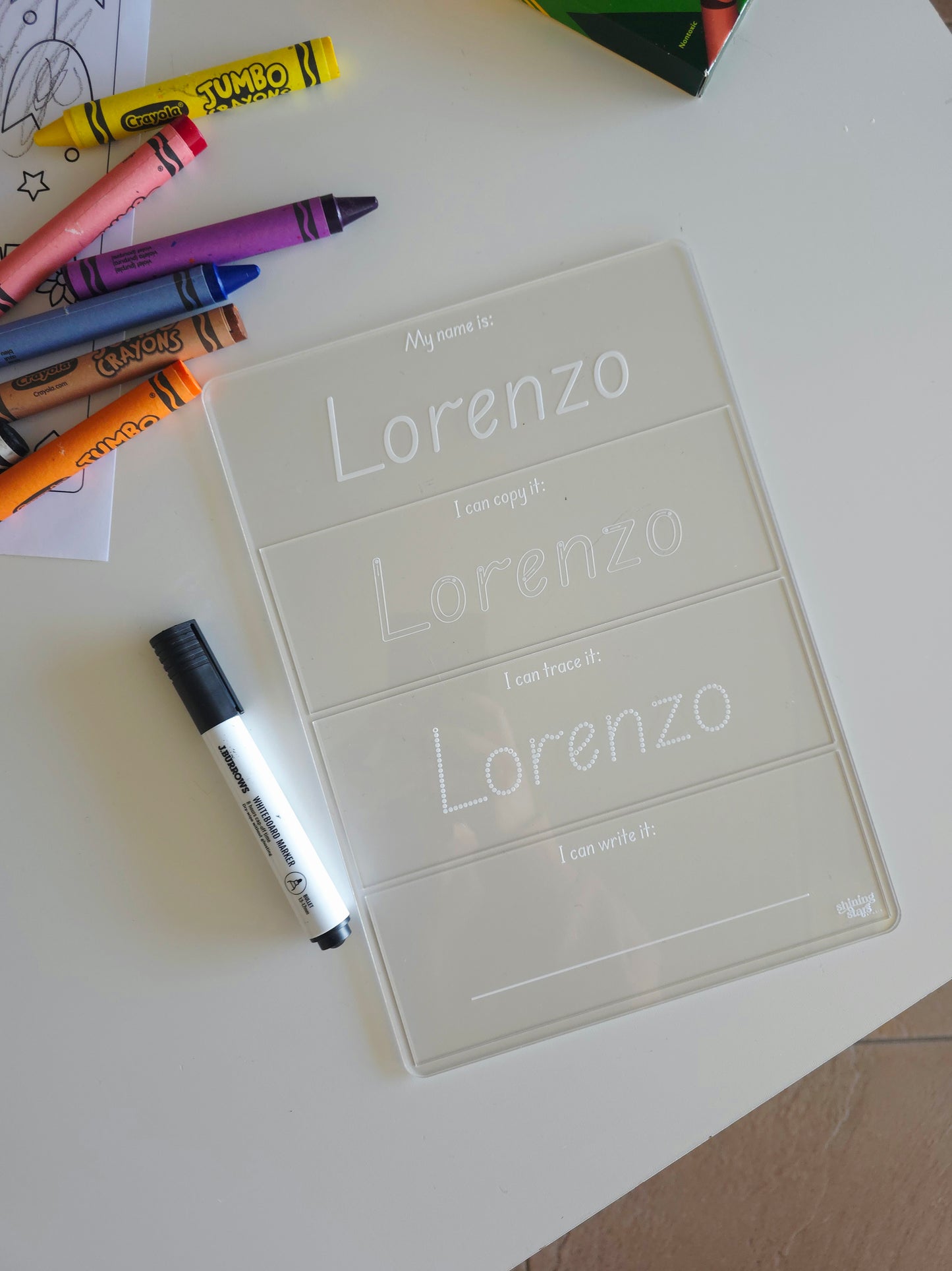 Personalised Acrylic Name Tracing Board - Version 2