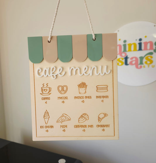 Café Menu - Green and Beige - S&S Collection