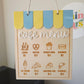 Cafe Menu Yellow & Blue - S&S Collection