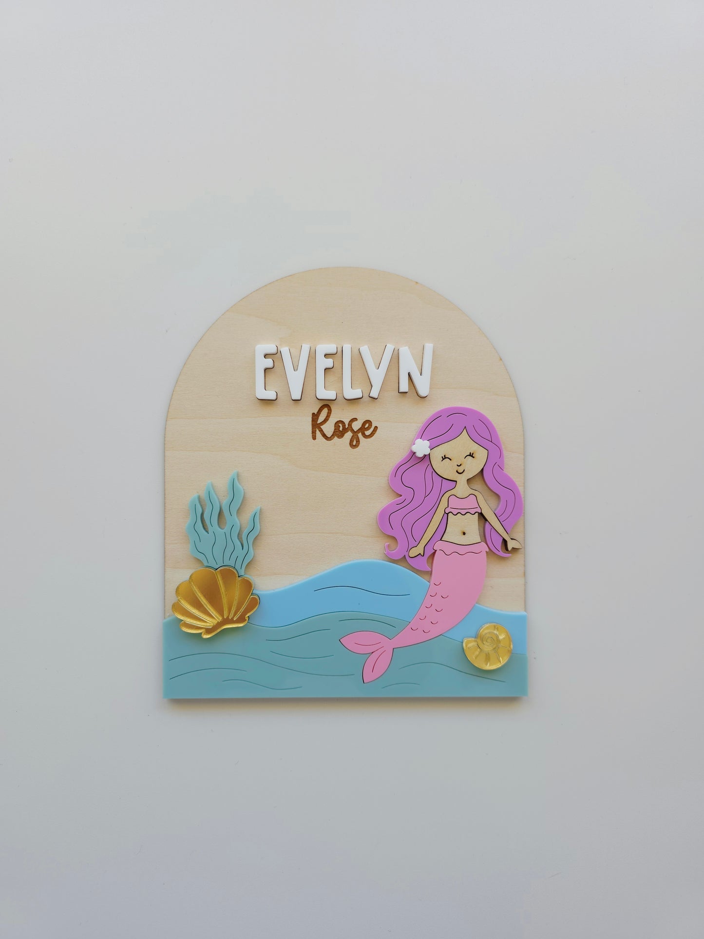 Mermaid Name Plaque - Personalised