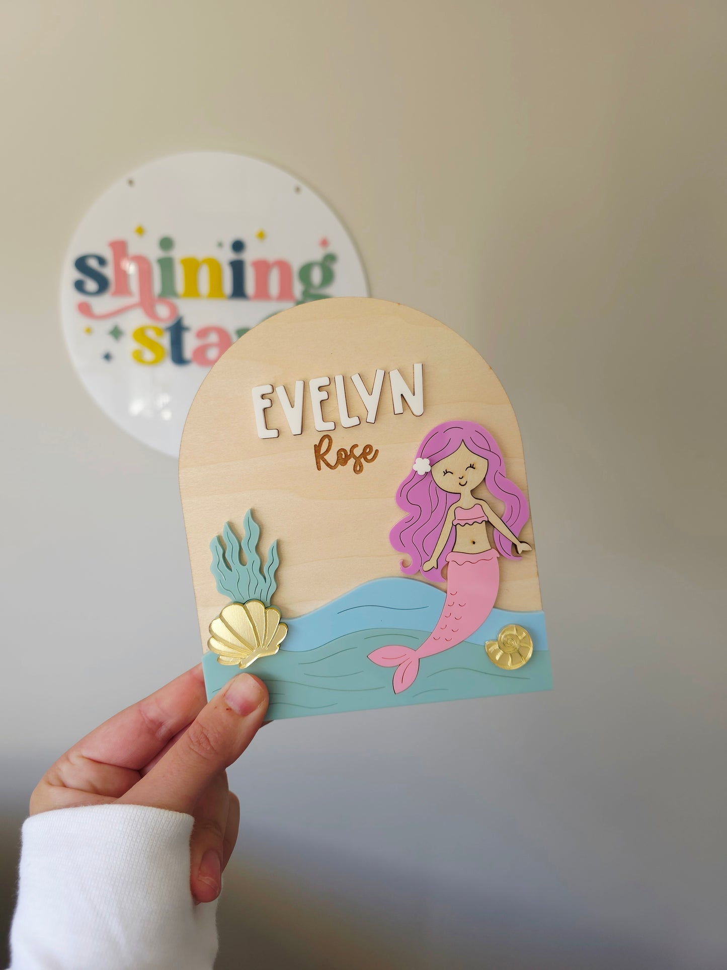 Mermaid Name Plaque - Personalised
