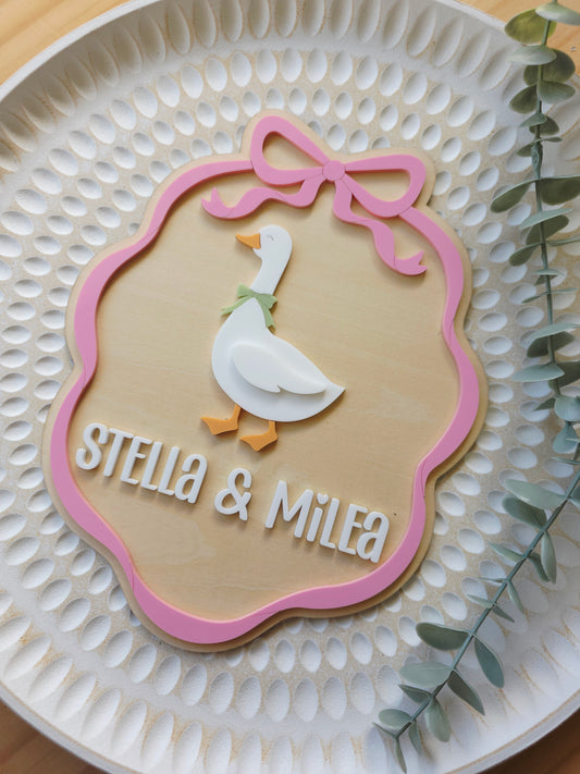 Goose Bow Name Sign