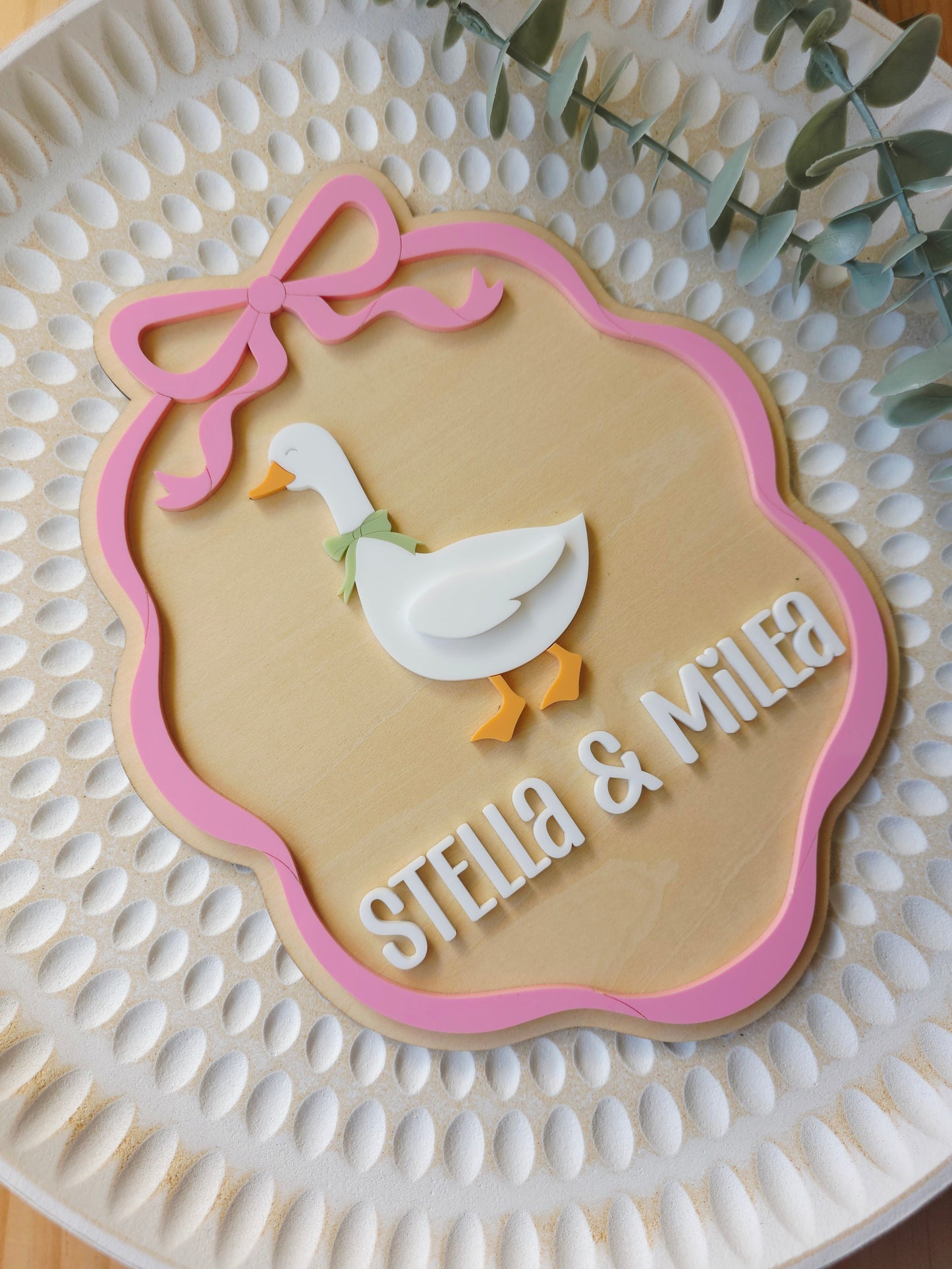 Goose Bow Name Sign
