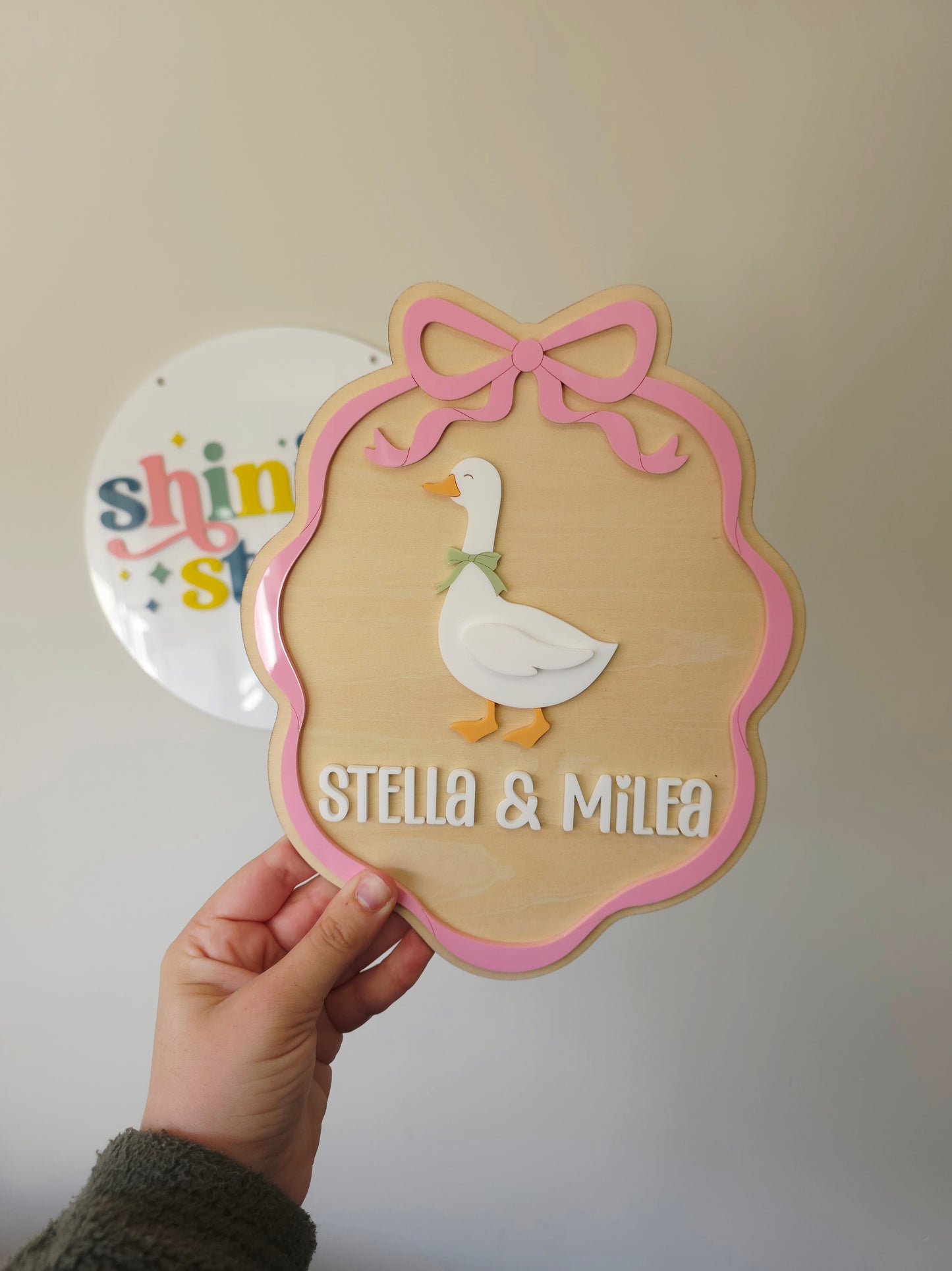 Goose Bow Name Sign