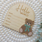Bear Baby Announcement Plaque