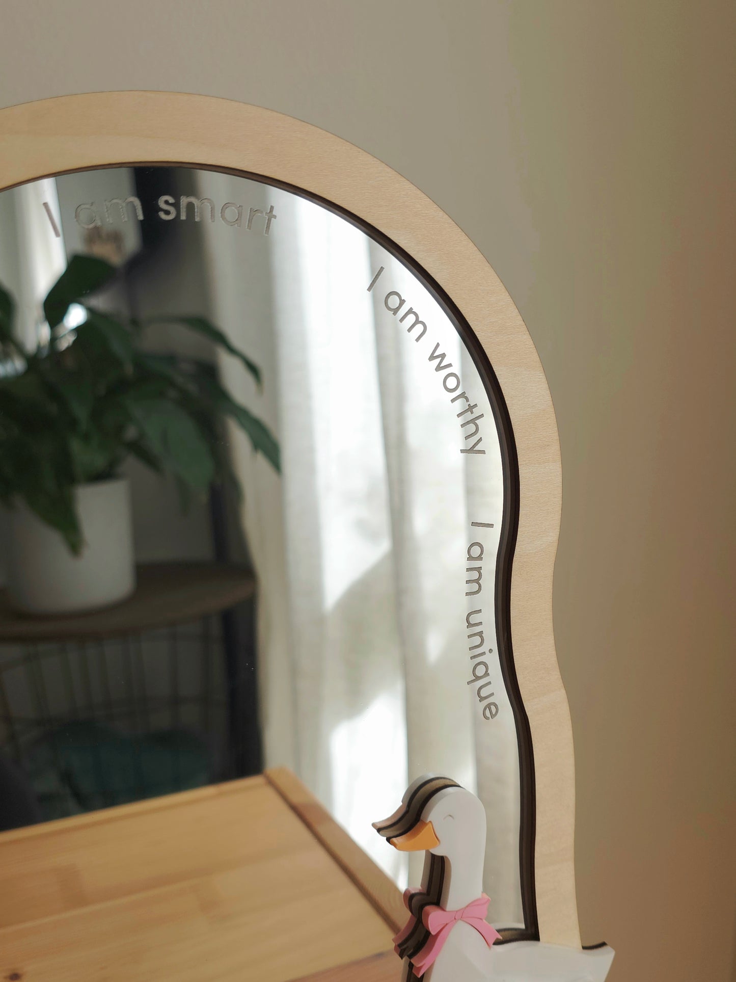 Personalised Daily Affirmation Mirror - Goose - Optional Shapes