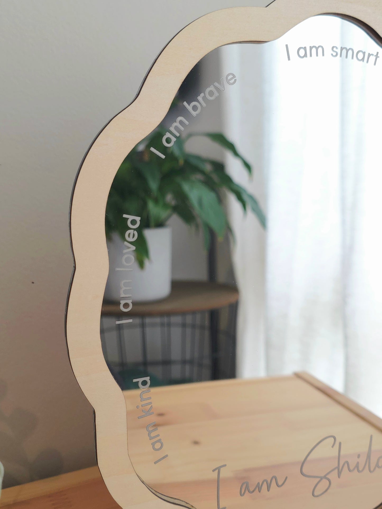 Personalised Daily Affirmation Mirror - Bow - Optional Shapes