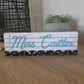 Personalised Teacher Desk Name Plaque | Notebook Style