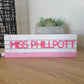 Personalised Teacher Desk Name Plaque | Notebook Style