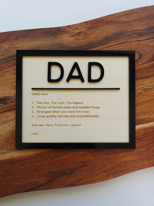 Dad Definition Plaque - Father's Day Gift