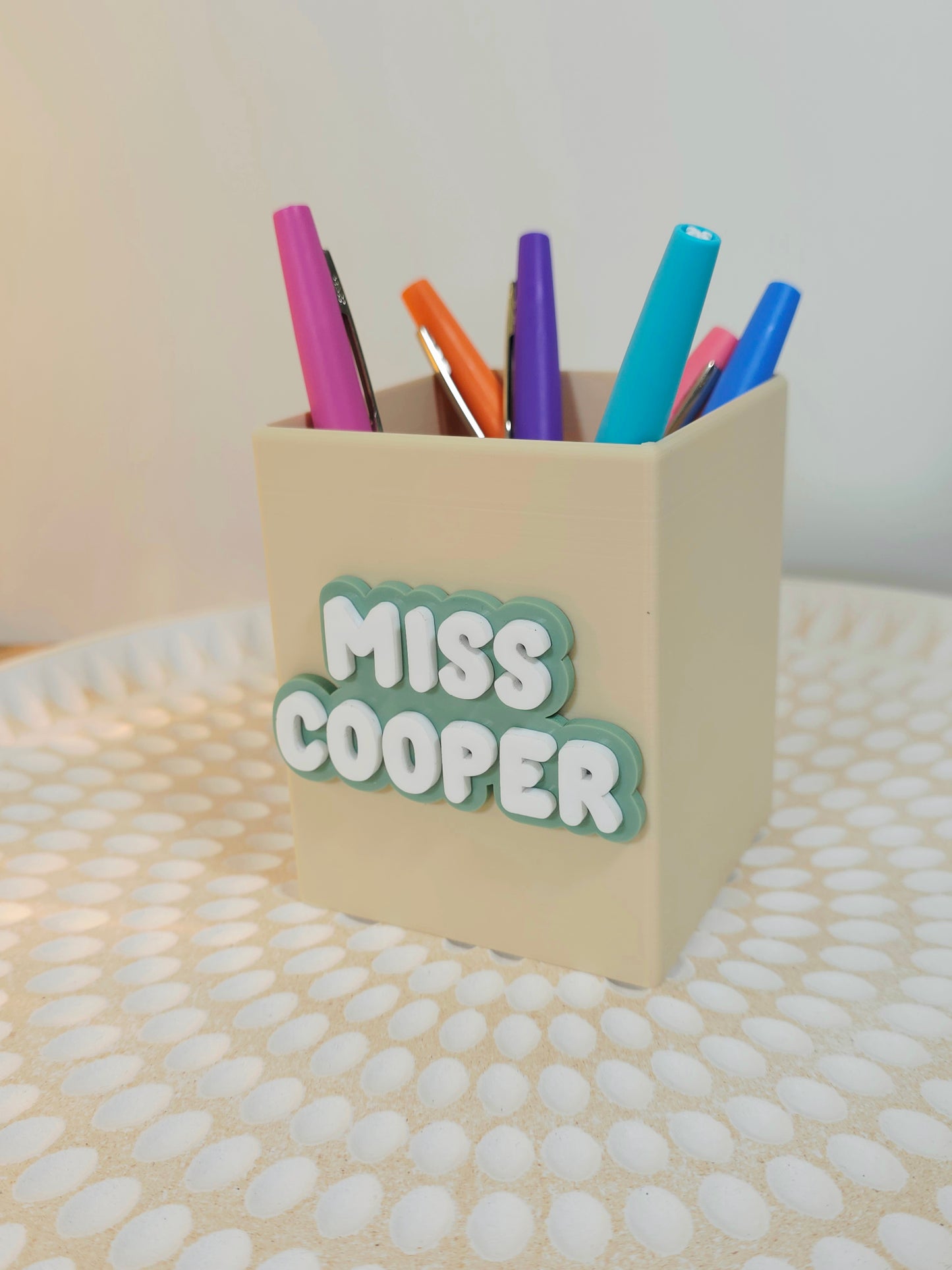 Personalised Pencil Pots - Plastic & Wood