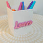 Personalised Pencil Pots - Plastic & Wood