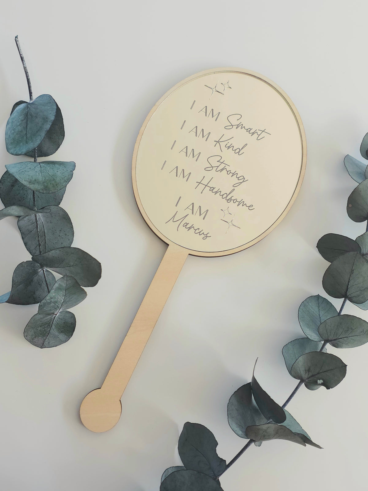 Personalised Daily Affirmation Hand Held Mirror