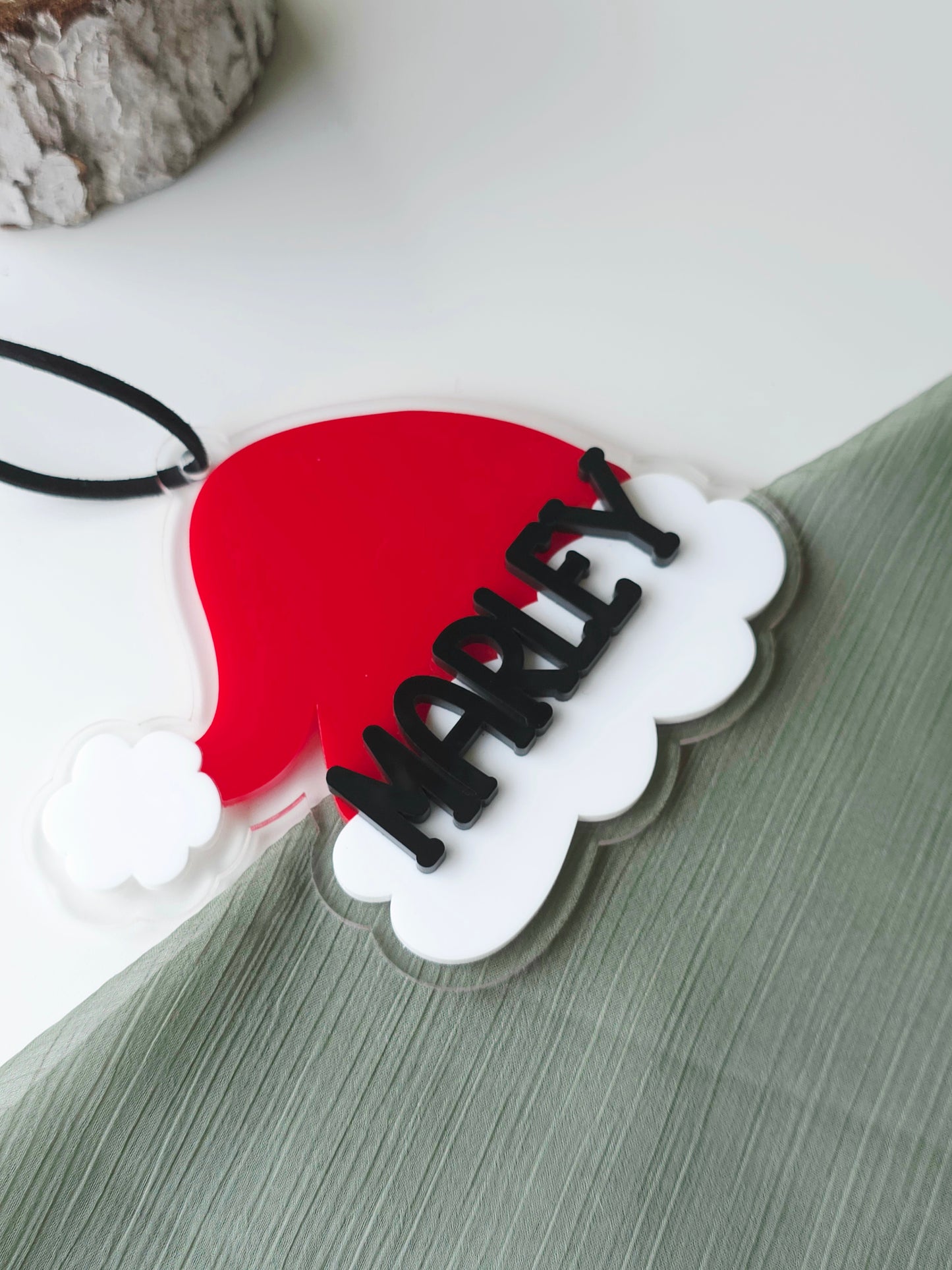 Santa Hat Personalised Ornament