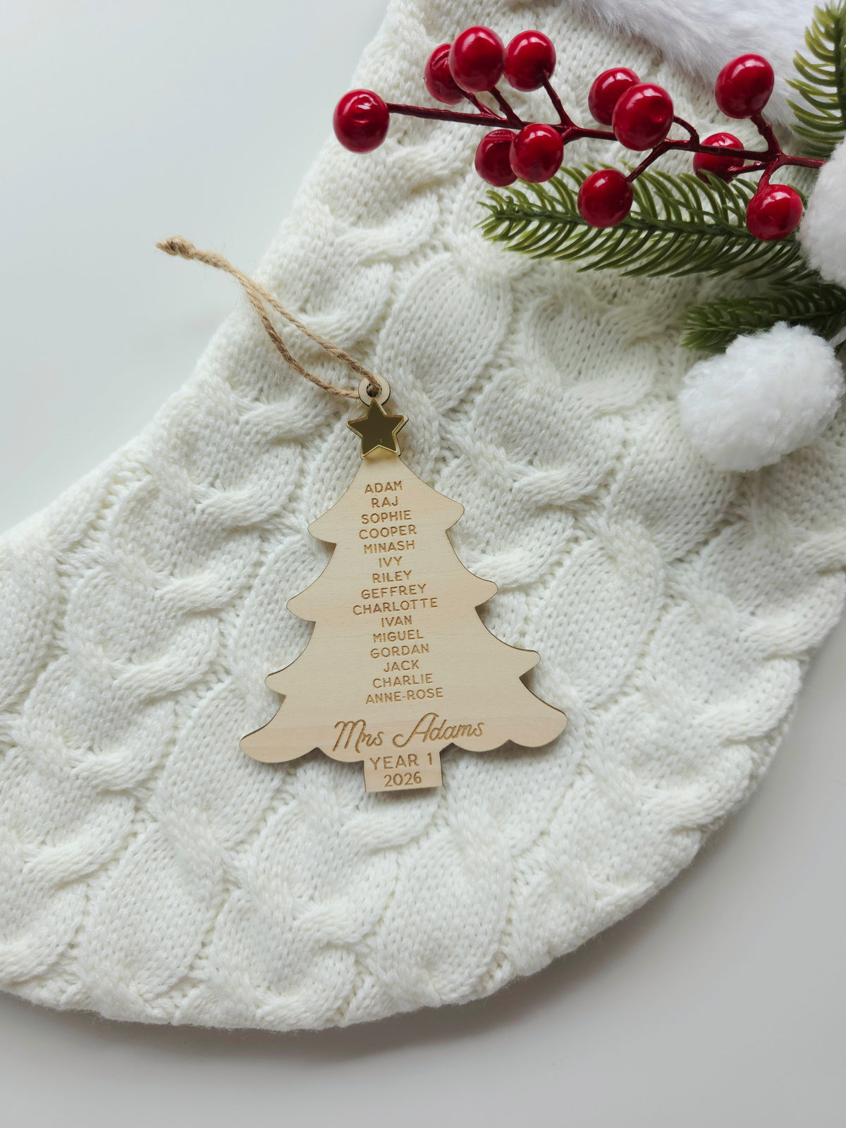Teacher / Class End Of Year Gift Ornament