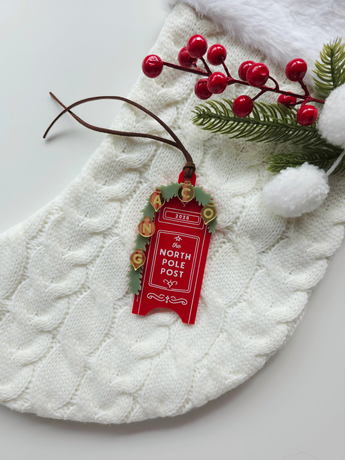 Family Ornament North Pole Mail Box
