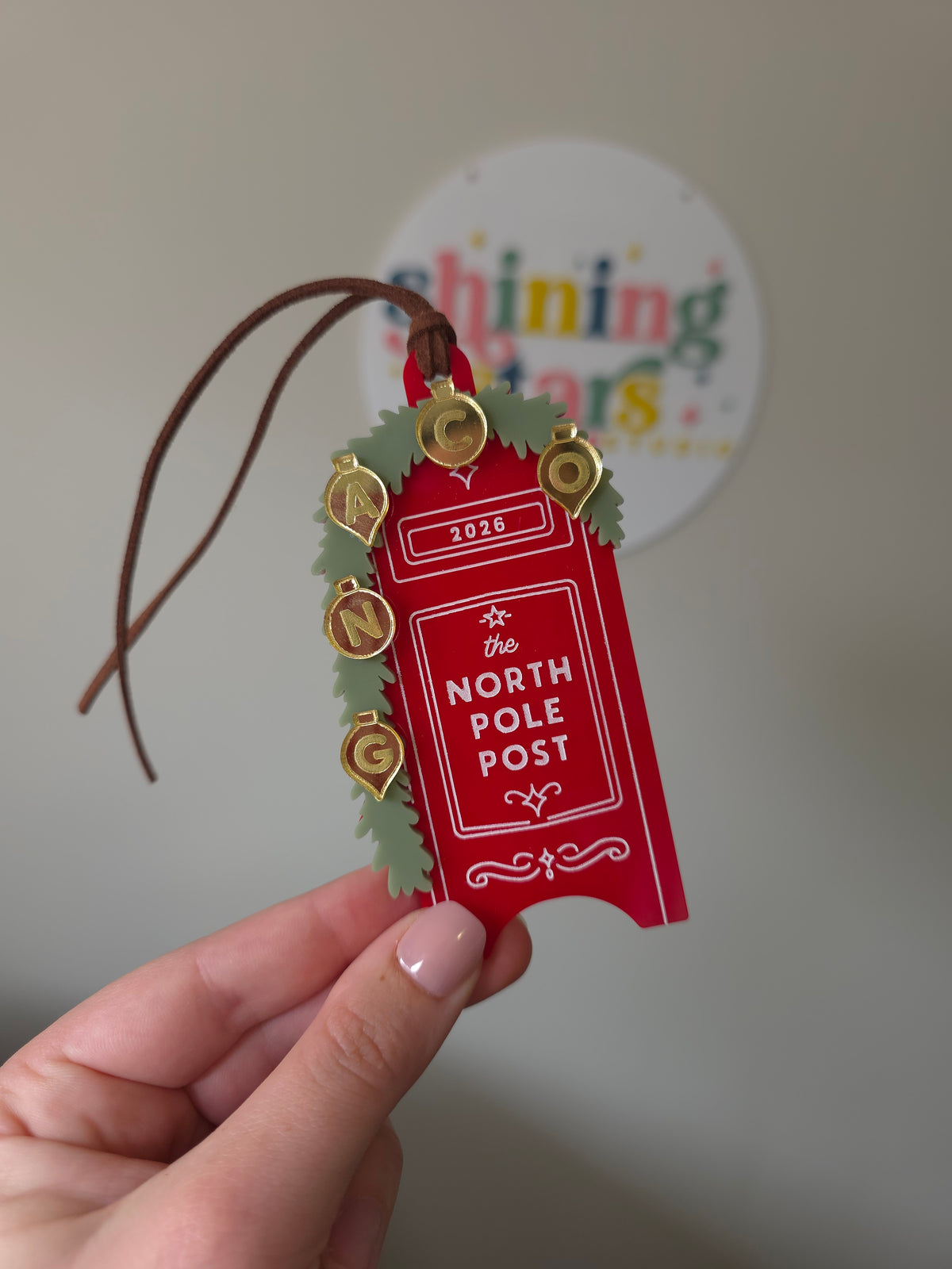 Family Ornament North Pole Mail Box