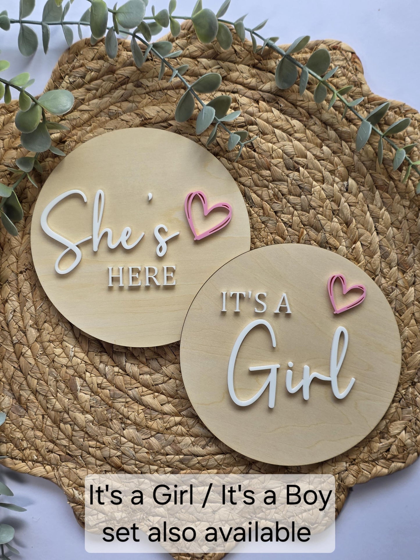 Reversible / Single-sided Birth Announcement Circle