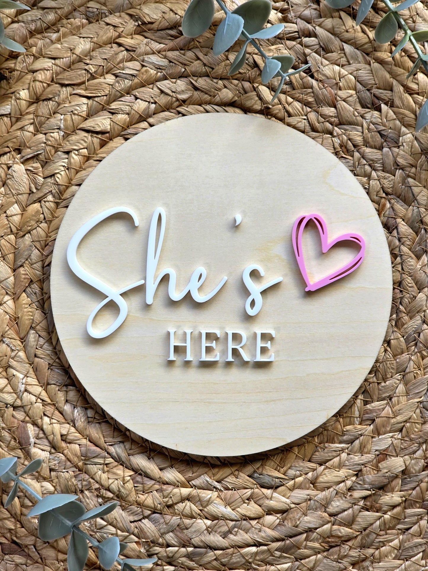 Reversible / Single-sided Birth Announcement Circle