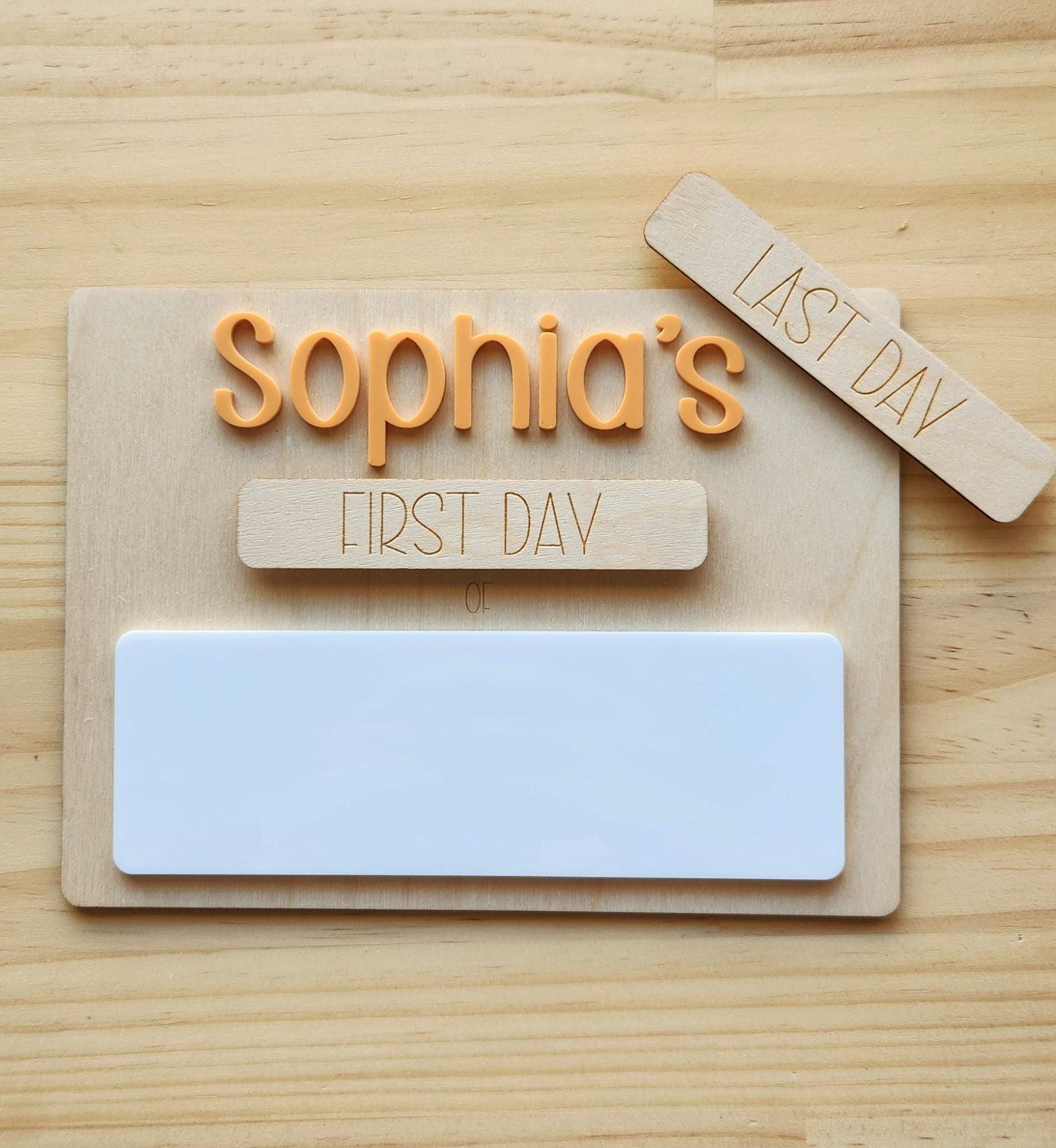 First and Last Day Board