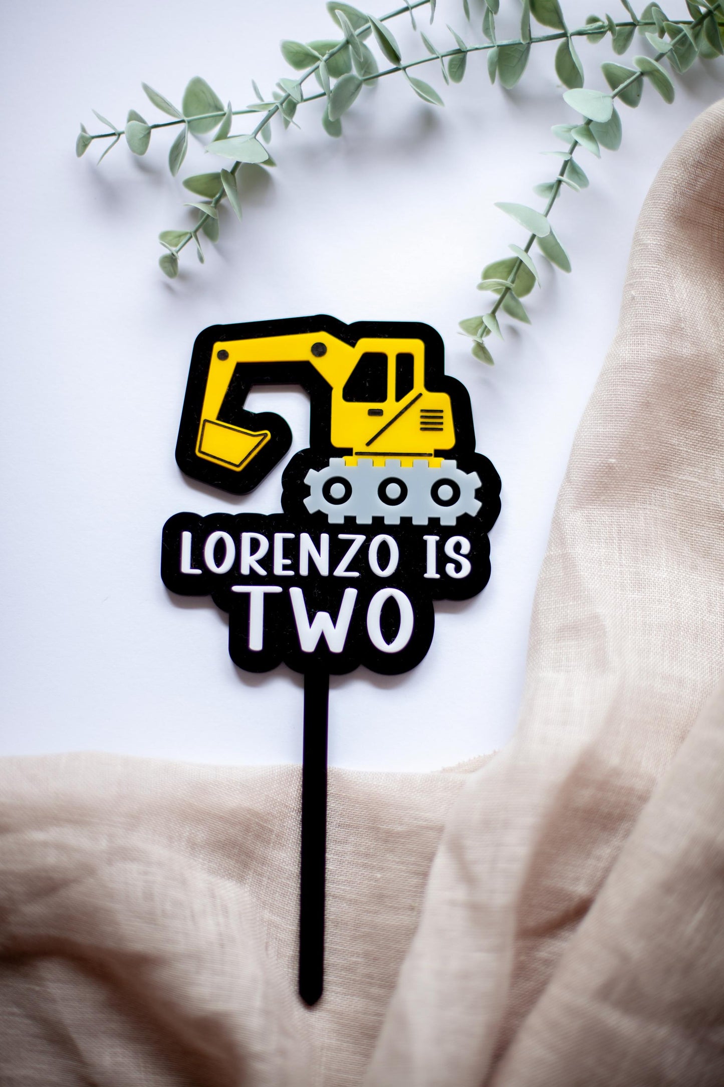Construction Cake Topper
