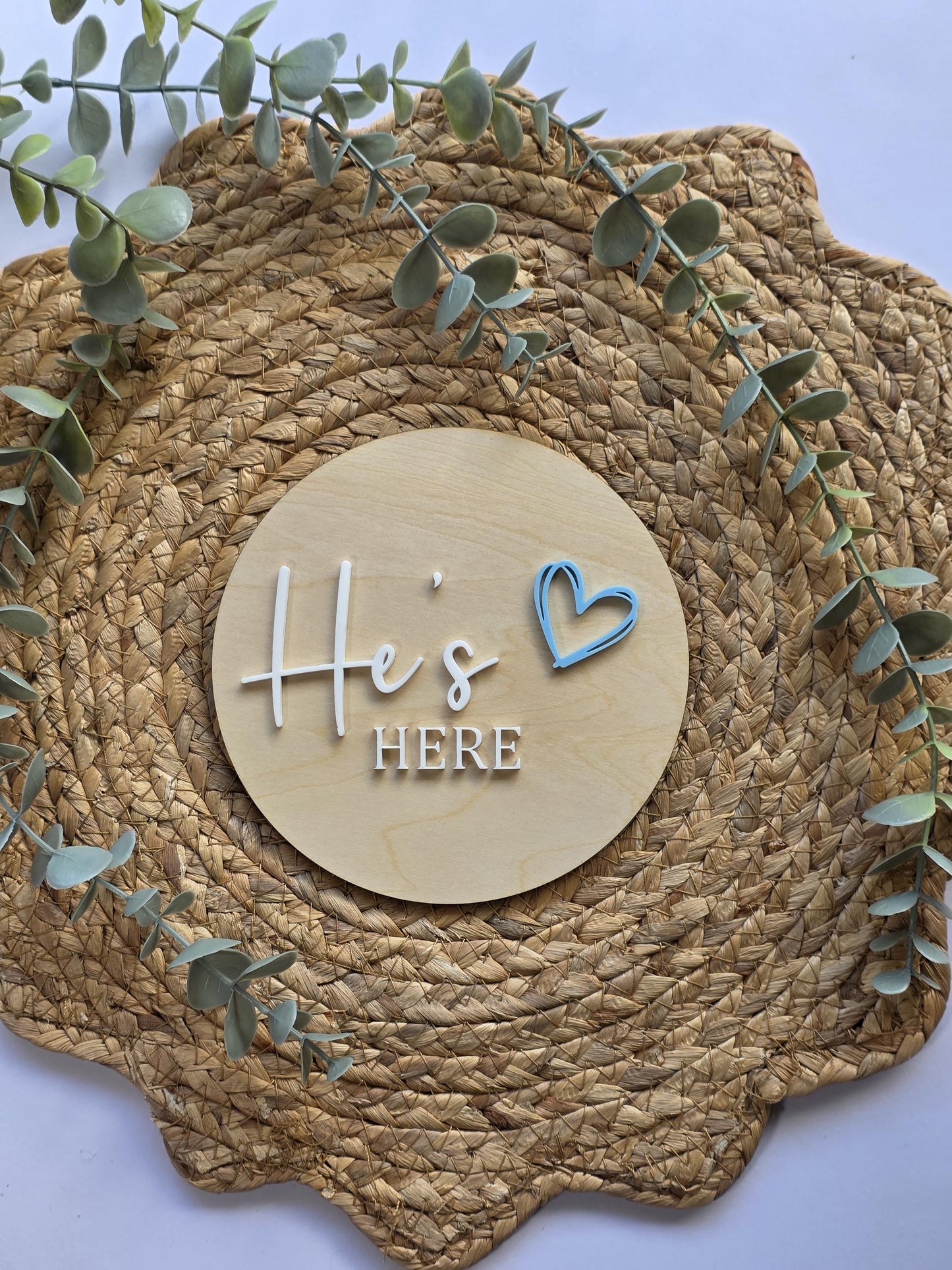 Reversible / Single-sided Birth Announcement Circle