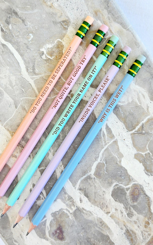 Teacher Engraved Pencils Pack of 5