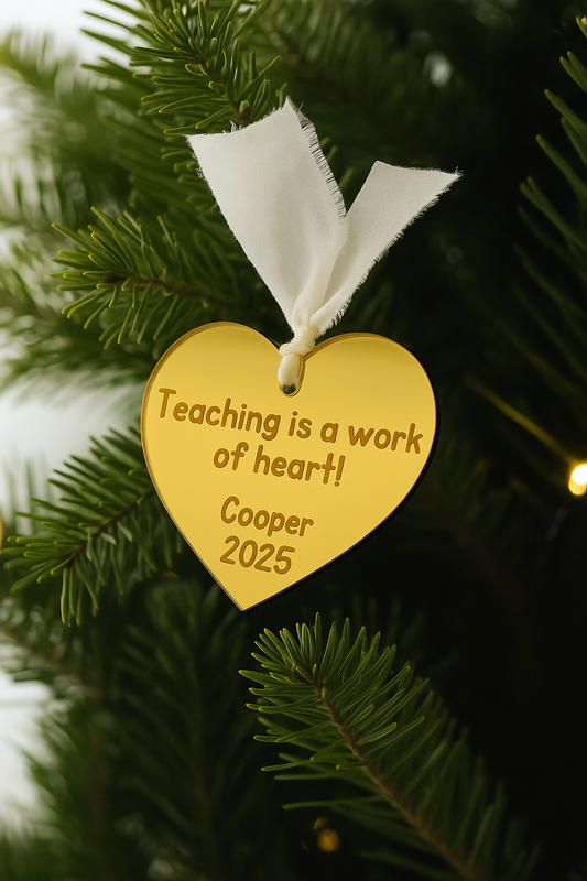 Personalised Mirror Acrylic Teacher Ornament