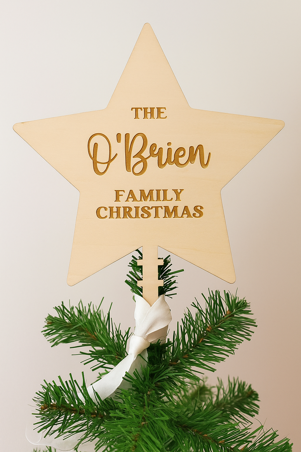 Personalised Christmas Tree Star