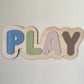 'Play' Wooden and Acrylic BLUE