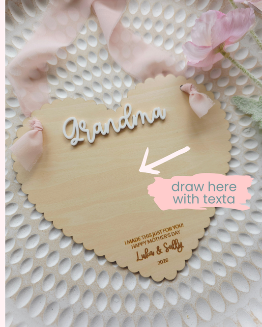 Mother's Day Heart Art Hanging Plaque