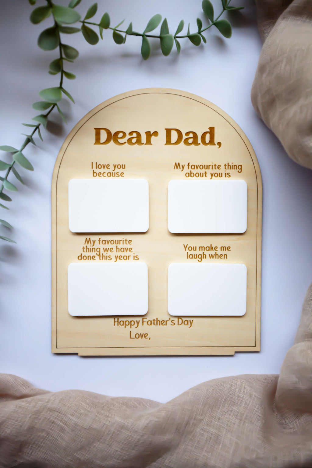 Reasons Why We Love You Stand Personalised Father's Day Gift