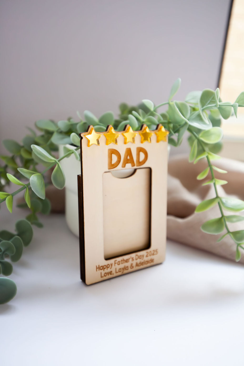 5 Star Dad Magnetic Photo Frame Personalised