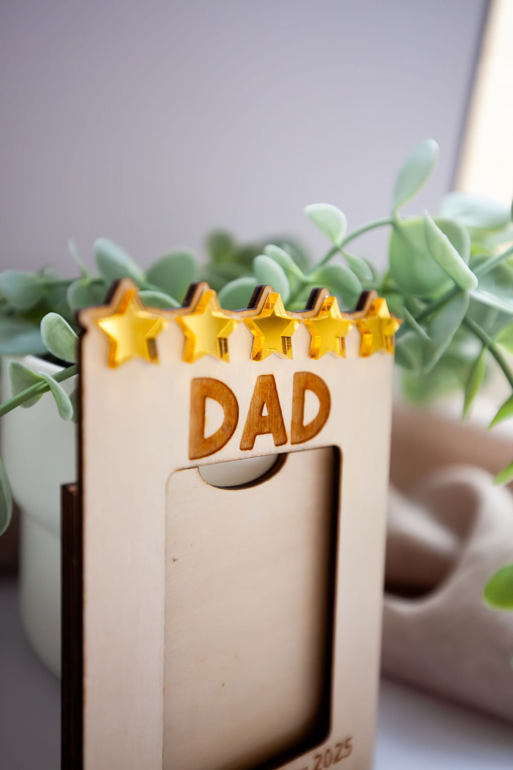 5 Star Dad Magnetic Photo Frame Personalised