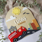 Fire Truck Layered Name Sign