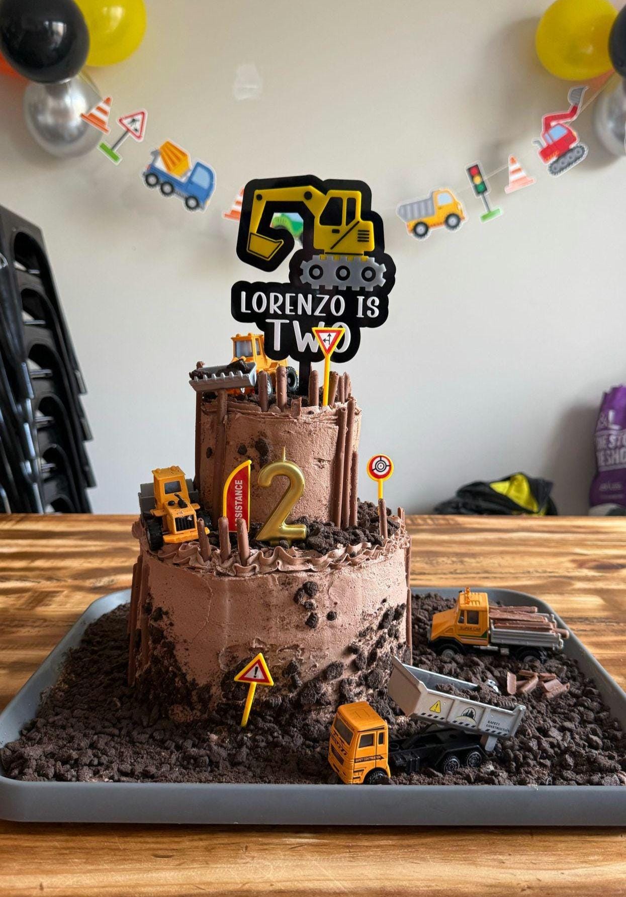 Construction Cake Topper
