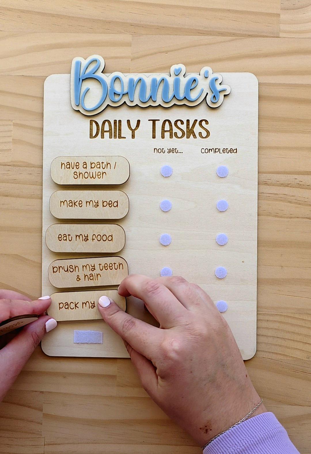 Daily Routine Tasks Tick Personalised Daily Tasks Ticks – Shining Stars Studio