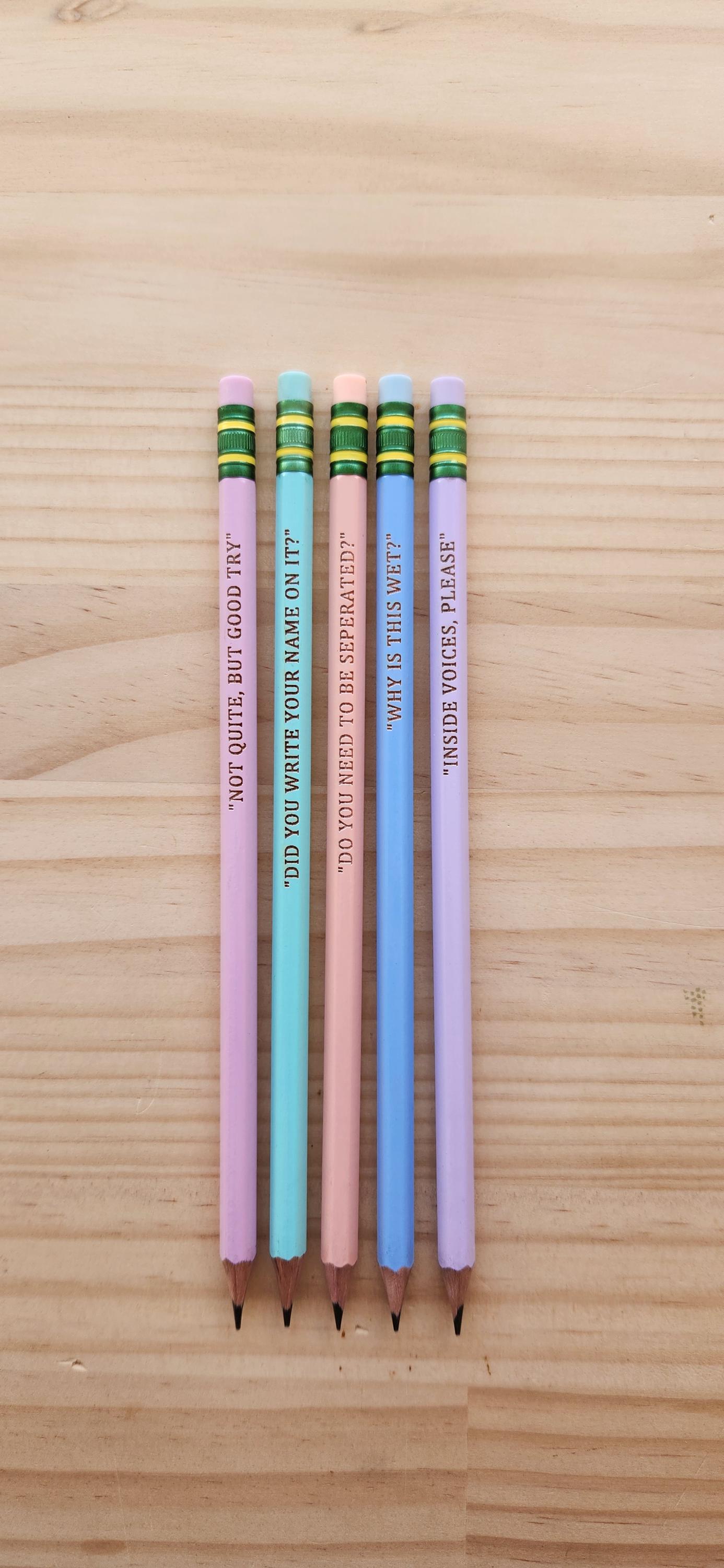 Teacher Engraved Pencils Pack of 5